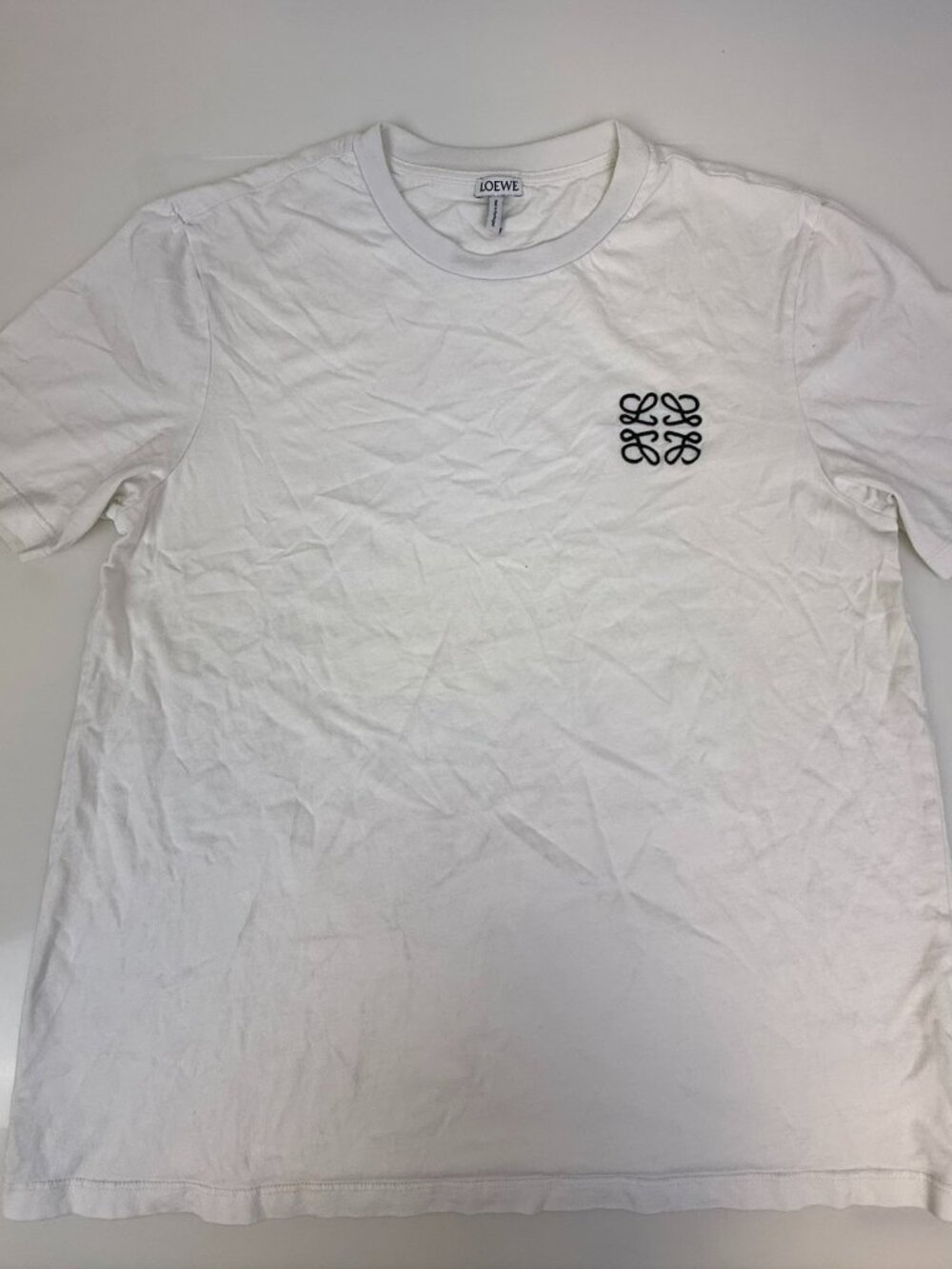 LOEWE White Anagram Embroidered Cotton T-Shirt J3-16
